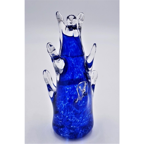 732 - AVONDALE BLUE 15cm  GLASS RING HOLDER