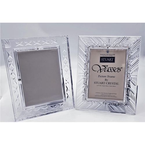 110 - STUART CRYSTAL 25cm x 20cm PHOTO FRAME Plus ONE OTHER