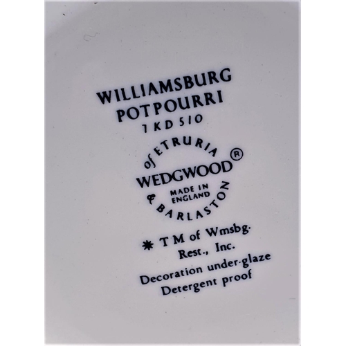 210 - WEDGWOOD CHINA COFFEE POT IN THE WILLIAMSBURG POT POURRI DESIGN