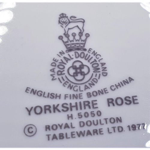 227 - ROYAL DOULTON CHINA 15 Piece COFFEE SET IN THE YORKSHIRE ROSE DESIGN