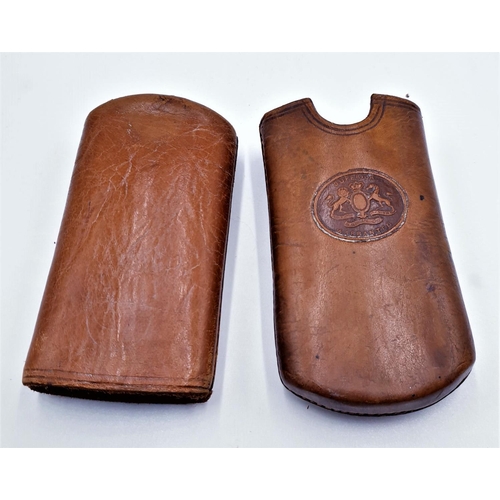 398 - LEATHER SUPERIOR WARRANTED CIGAR CASE