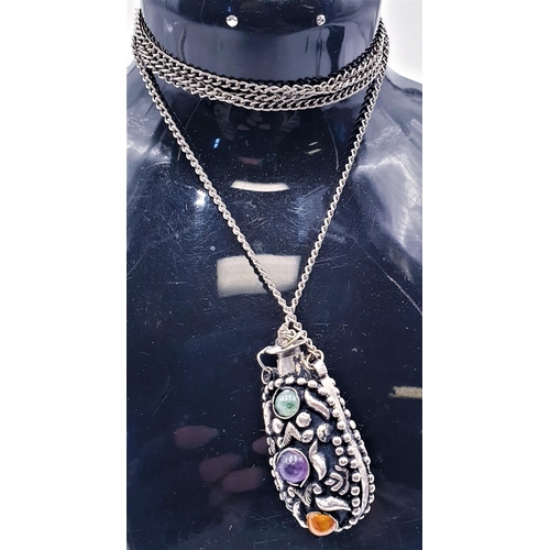 555 - MIRACLE SCENT PERFUME BOTTLE PENDANT ON A 75cm NECK CHAIN