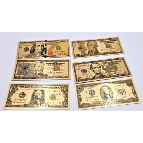 556 - GOLD DOLLAR BANK NOTES (6)