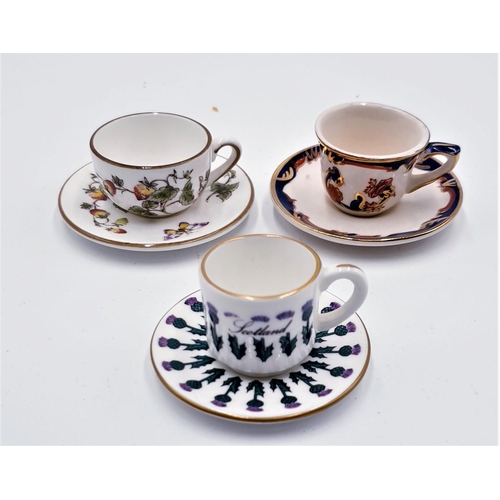 613 - MASON'S , COALPORT , Etc Miniature CUPS & SAUCERS