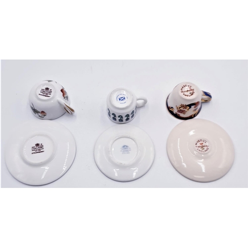 613 - MASON'S , COALPORT , Etc Miniature CUPS & SAUCERS