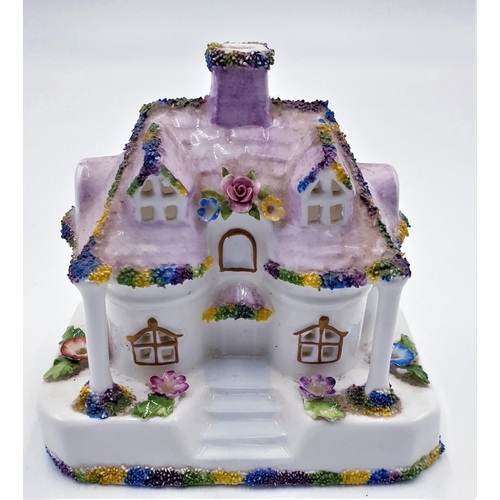 690 - COALPORT CHINA 10.8cm MODEL OF A COTTAGE 