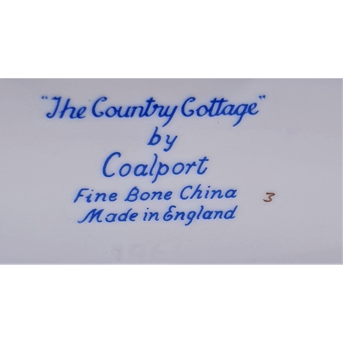 690 - COALPORT CHINA 10.8cm MODEL OF A COTTAGE 