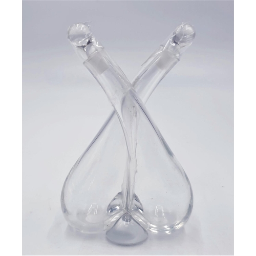 765 - GLASS OIL & VINEGAR BOTTLE With STOPPERS