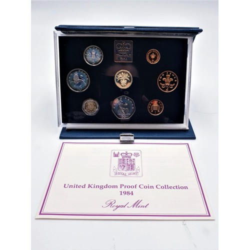 706 - ROYAL MINT UNITED KINGDOM PROOF COIN COLLECTION 1984 (Complete With Case And Certificate)