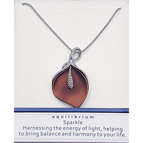 823 - EQUILIBRIUM LEAF NECKLACE  (Boxed)