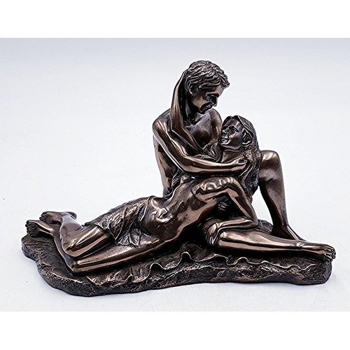 827 - COLD CAST BRONZE 24cm x 16cm FIGURINE 