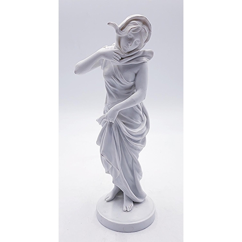 830 - PARIAN WARE Large 26.5cm FIGURINE OF A SEMI CLAD LADY