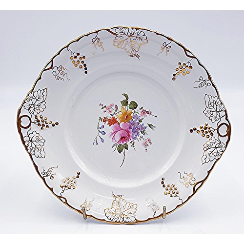 839 - ROYAL CROWN DERBY CHINA BREAD & BUTTER PLATE IN THE VINE DESIGN TOGETHER WITH MASON'S IRONSTONE TRIO... 