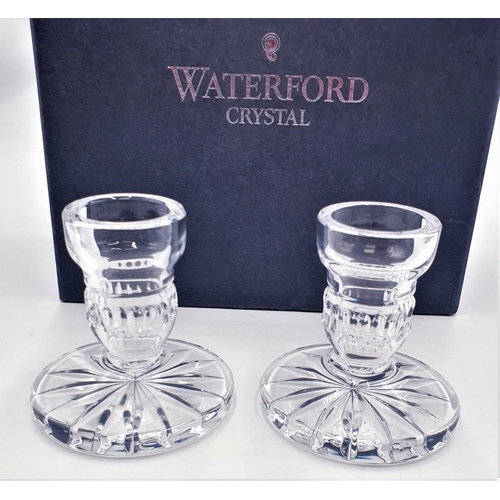 10 - WATERFORD CRYSTAL 9cm (Boxed Set Of Two)   CANDLESTICKS