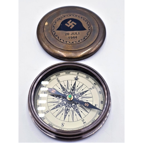 115 - BRASS GERMAN COMPASS