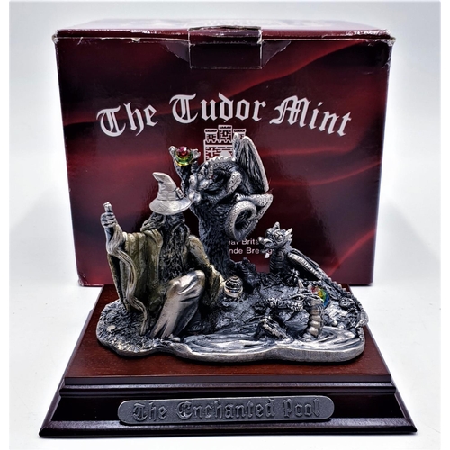 126 - TUDOR MINT 17cm x 14cm x 13cm PEWTER , CRYSTAL MODEL 