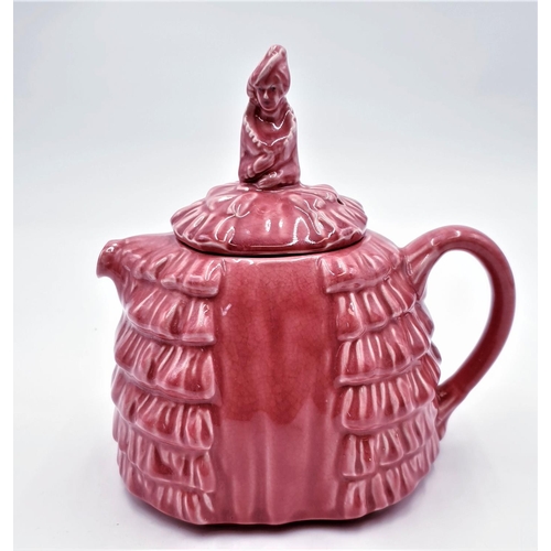 135 - CERAMIC Large PINK CRINOLINE LADY TEAPOT (Made In England) (Reg No 824571)