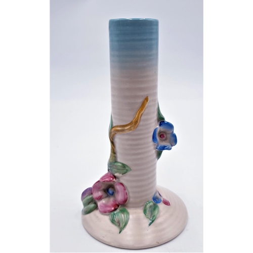 139 - NEWPORT POTTERY 18cm SPILL VASE IN THE MY GARDEN DESIGN By Designer Clarice Cliff