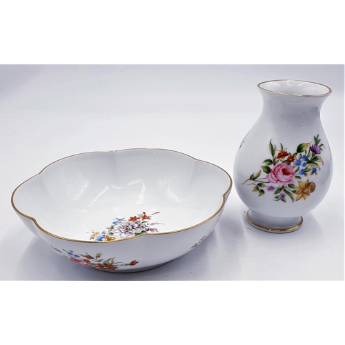 158 - ROYAL WORCESTER CHINA BOWL & VASE