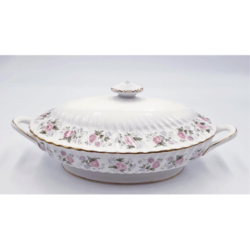 20 - MINTON CHINA LIDDED OVAL VEG DISH IN THE SPRING BOUQUET DESIGN