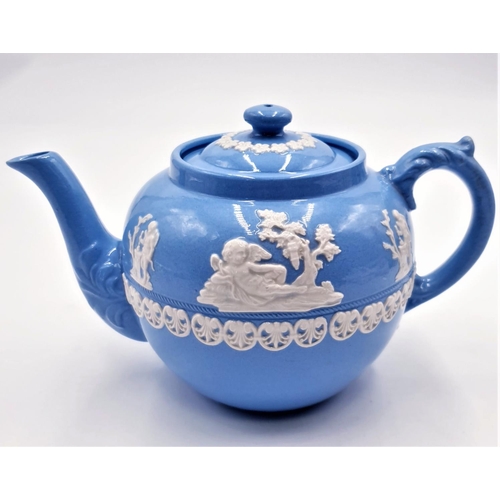 208 - DUDSON BLUE JASPER WARE TEAPOT