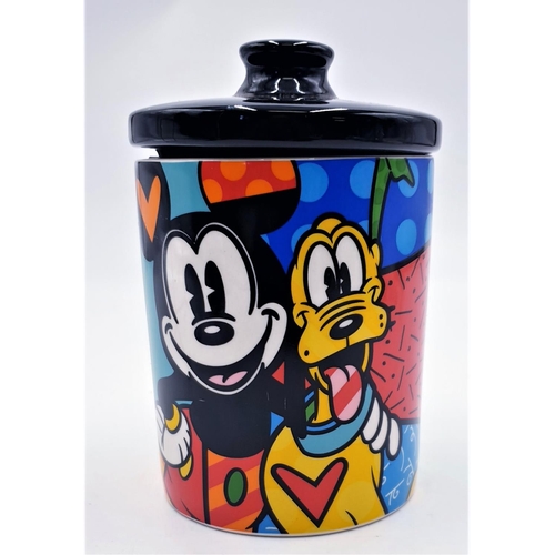 236 - BRITTO DISNEY MICKEY MOUSE & PLUTO BISCUIT BARREL