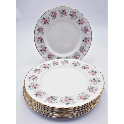 25 - MINTON CHINA 20cm Dia PLATES (6) IN THE SPRING BOUQUET DESIGN