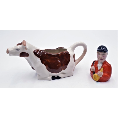 283 - TONY WOODS COW CREAMER Plus WADE HUNTSMAN BUST