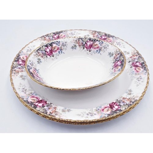 29 - ROYAL ALBERT CHINA 34cm Dia PLATES (2) Plus OVAL DISH IN THE AUTUMN ROSES DESIGN (All Marked 2nds)