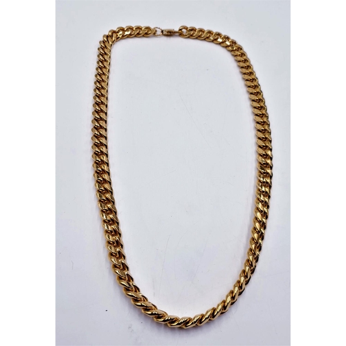 296 - YELLOW METAL 50cm NECK CHAIN