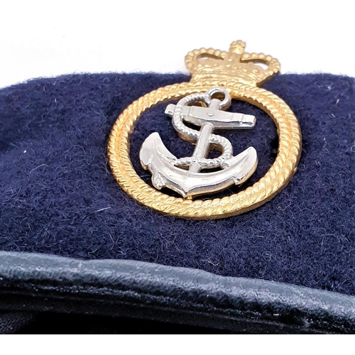 298 - ROYAL NAVY BERET And PETTY OFFICERS CAP BADGE