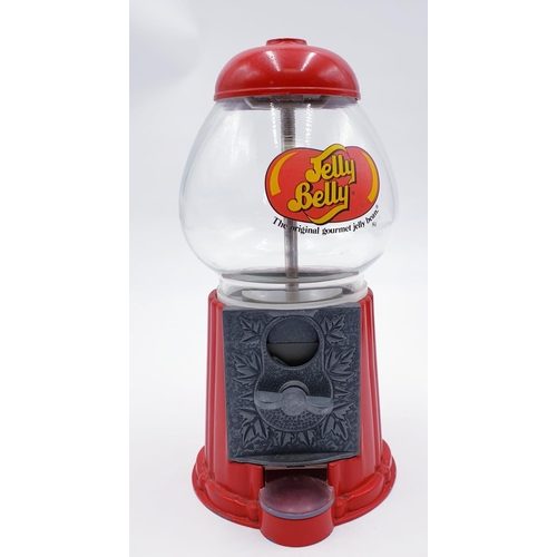 686 - METAL & GLASS JELLY BELLY BEAN DISPENSER