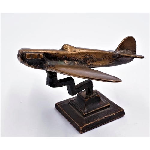 688 - TRENCH ART ART DECO AIRCRAFT/SPITFIRE