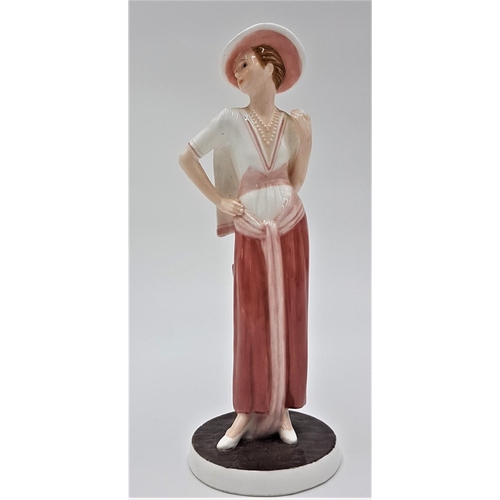 705 - CHINA 20cm (Hand Painted) ART DECO FIGURINE (Limited Edition 130 This One Being No 01) Int T.M.