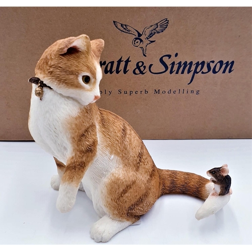 74 - SHERRATT & SIMPSON MODEL OF CAT With MOUSE ON IT'S TAIL (Model No 55042) (As New,Old Stock,Original ... 