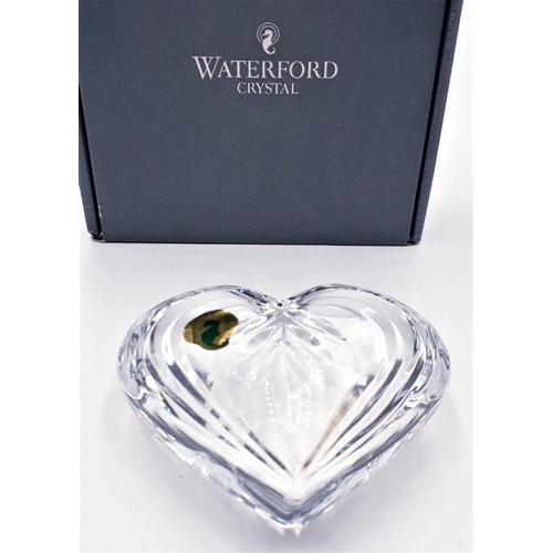 9 - WATERFORD CRYSTAL HEART SHAPED PAPERWEIGHT   (Original Box)