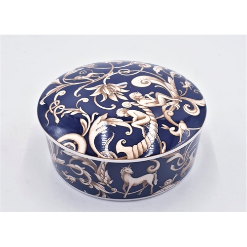 171 - WEDGWOOD CHINA 12.5 cm Dia LIDDED BOX IN THE CORNUCOPIA DESIGN