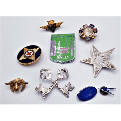 181 - PIN BADGES (Qty Of) To Include MASONIC,AIRLINE,Etc