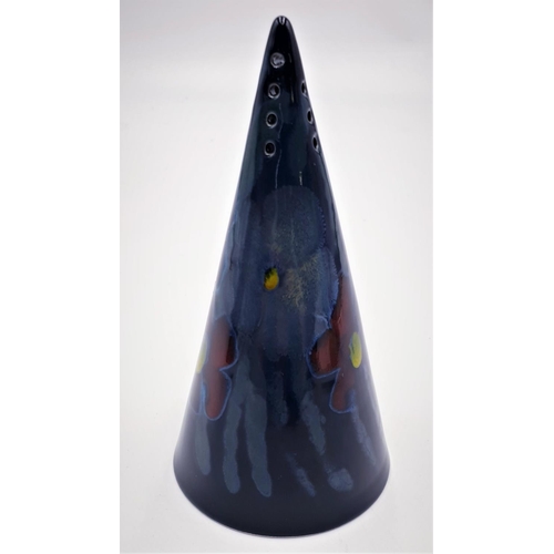 62 - ANITA HARRIS ART POTTERY 13.5cm CONICAL SUGAR SHAKER (Limited Edition 20 This One Being No 09) Signe... 