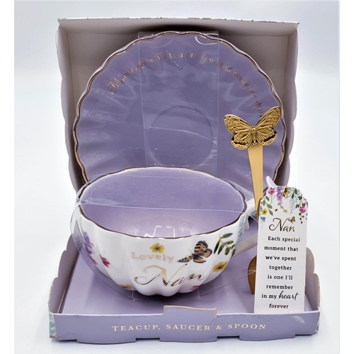 65 - CHINA TEA CUP ,SAUCER And SPOON 