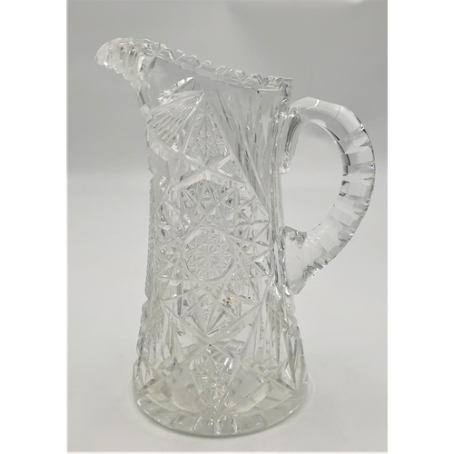 48 - LEAD CRYSTAL WATER JUG c1930s