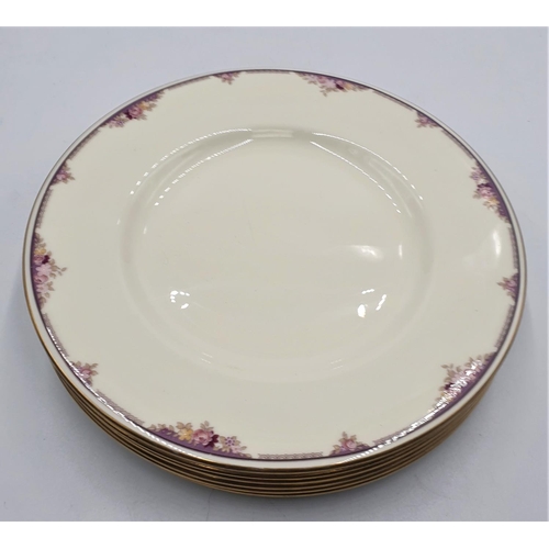 62 - MINTON CHINA 20cm Dia PLATES (6) IN THE LYNDHURST DESIGN