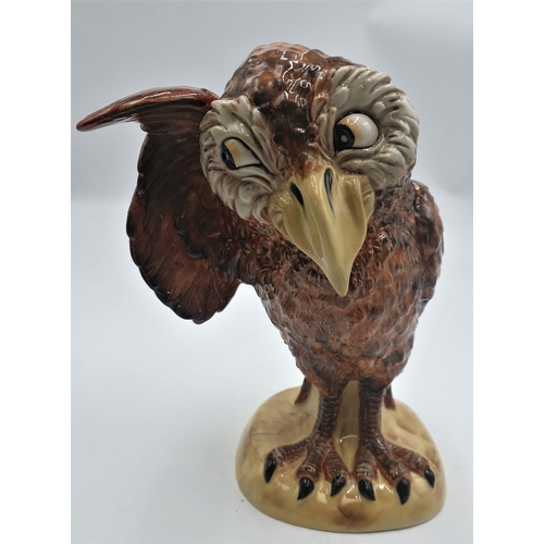 63 - PEGGY DAVIES STUDIO'S Large 25cm MODEL OF A GROTESQUE BIRD 