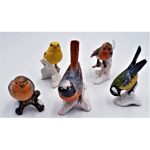 666 - GOEBEL PORCELAIN MODELS OF FIVE BIRDS (All With Usual Goebel Marks To Bases)