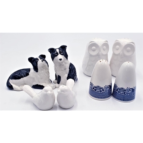 714 - NOVELTY SALT & PEPPER POTS (4)