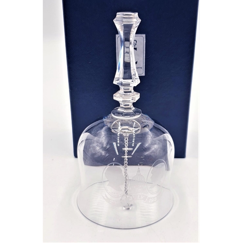 715 - CRYSTAL COMMEMORATIVE GLASS BELL  (Boxed)