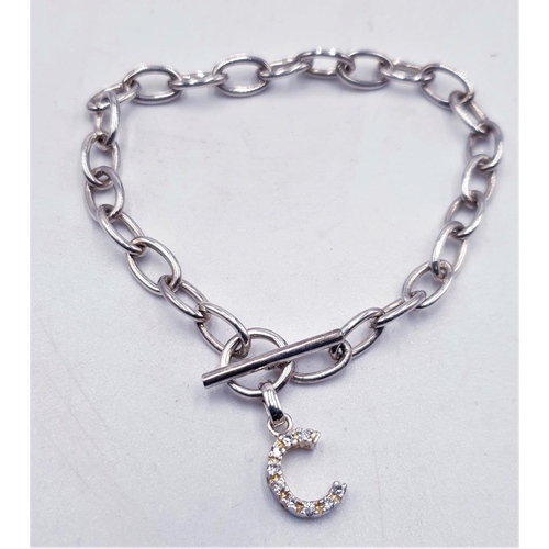 717 - SILVER (925) T-BAR BRACELET