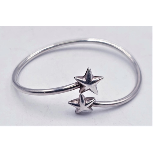 719 - SILVER (925) STAR BANGLE