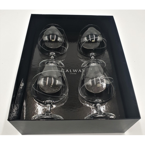 72 - GALWAY CRYSTAL (Boxed Set Of Four) BRANDY BALLOONS