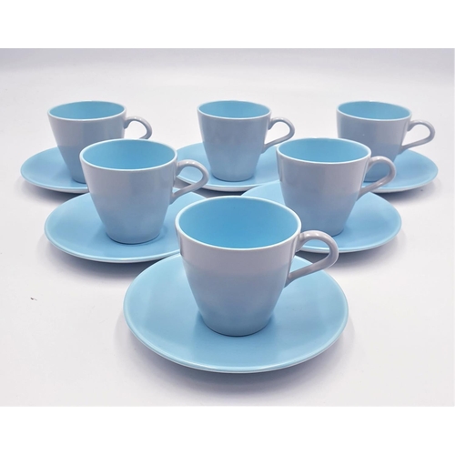 722 - POOLE POTTERY CUPS & SAUCERS (6)